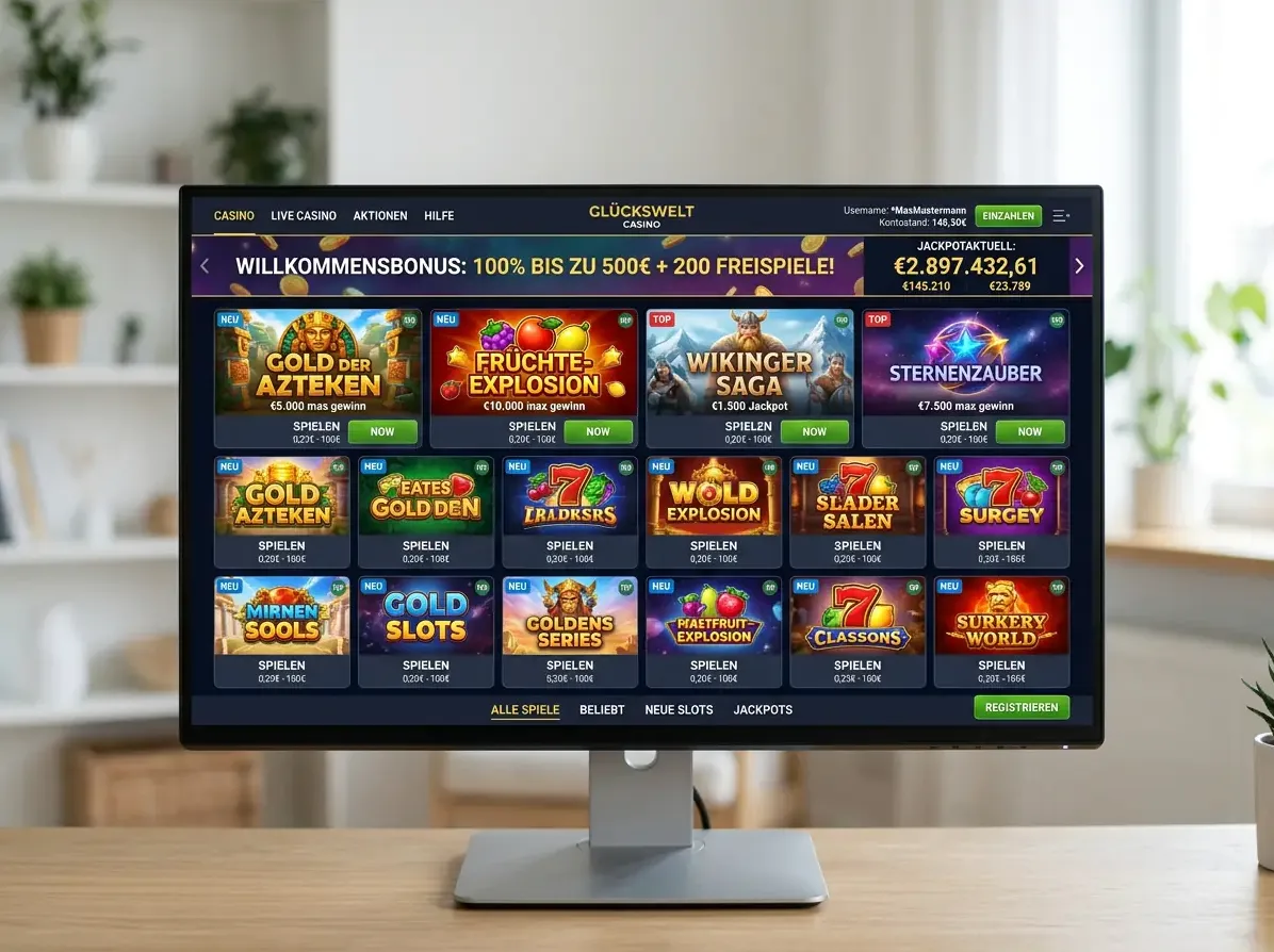 Spieleauswahl bei Aerobet